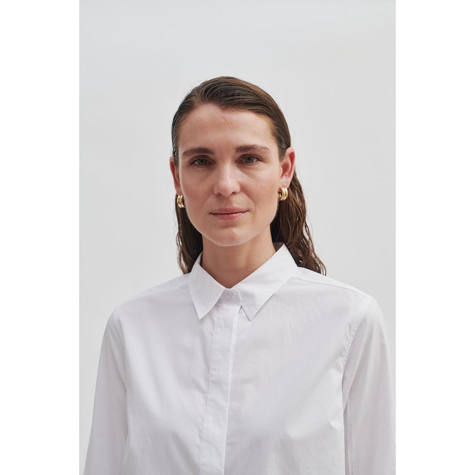 Second Female Larkin LS Classic Shirt - White Alyssum