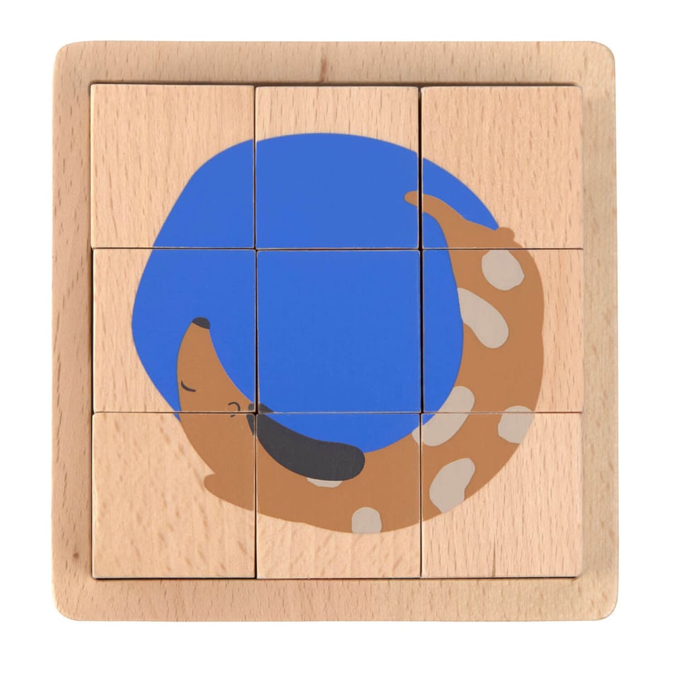 LÄSSIG Wooden Cube Puzzle 