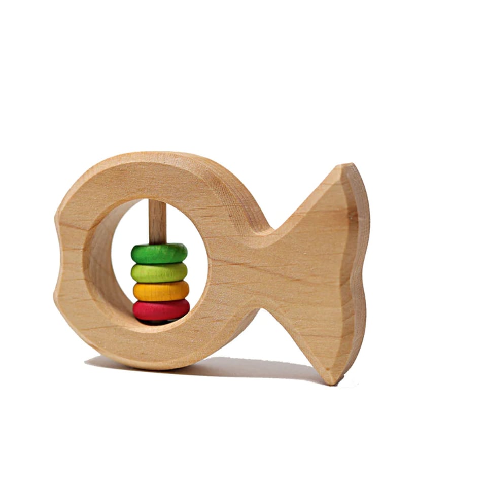 Houten Rammelaar Vis Joschi (Grimms)