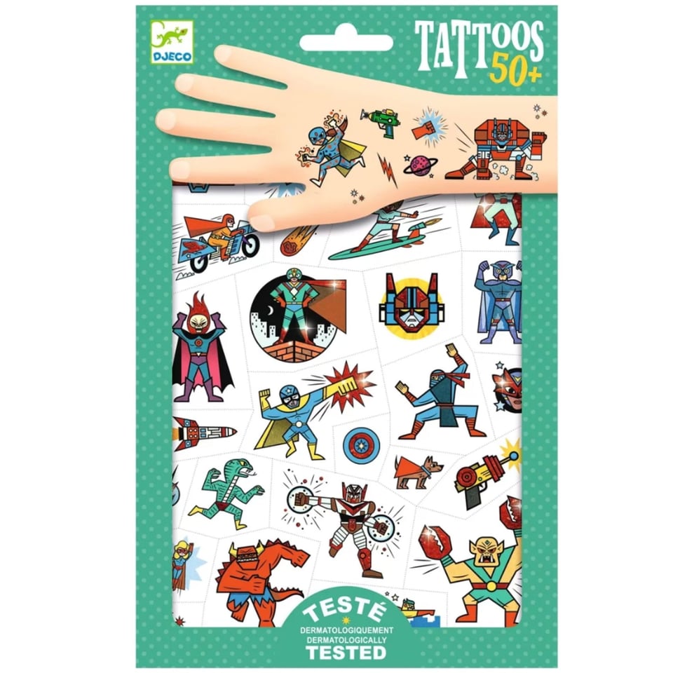 Djeco Tattoos Heroes vs Villains