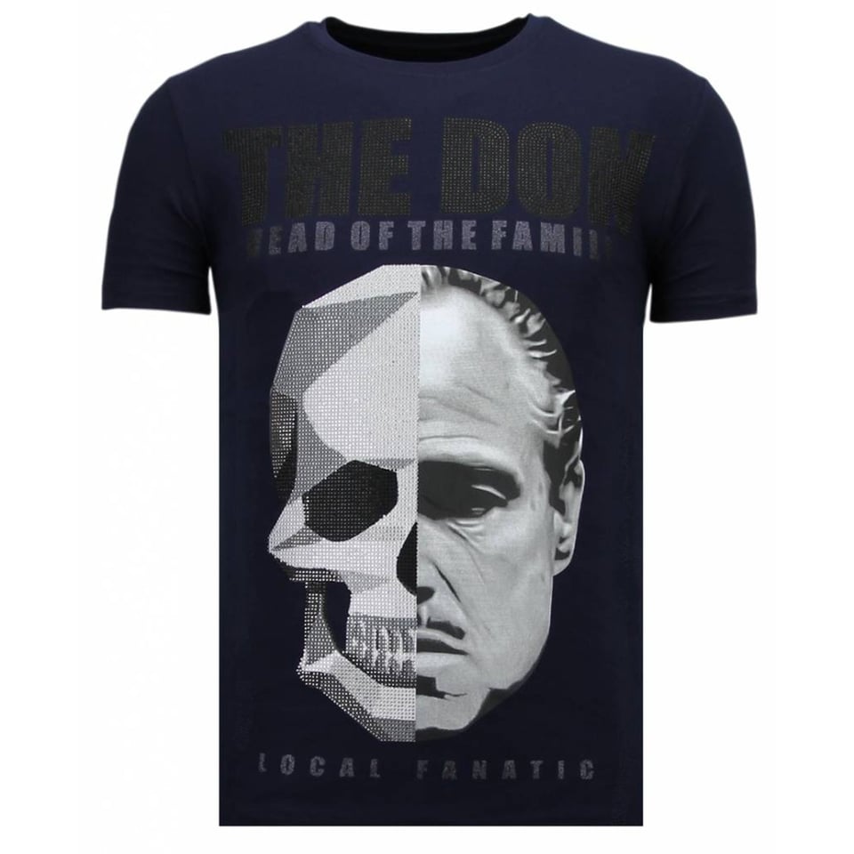 The Don Skull - Rhinestone T-Shirt - Navy