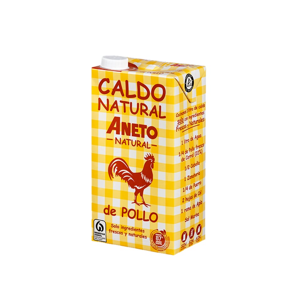 Caldo Natural Aneto De Pollo 1L