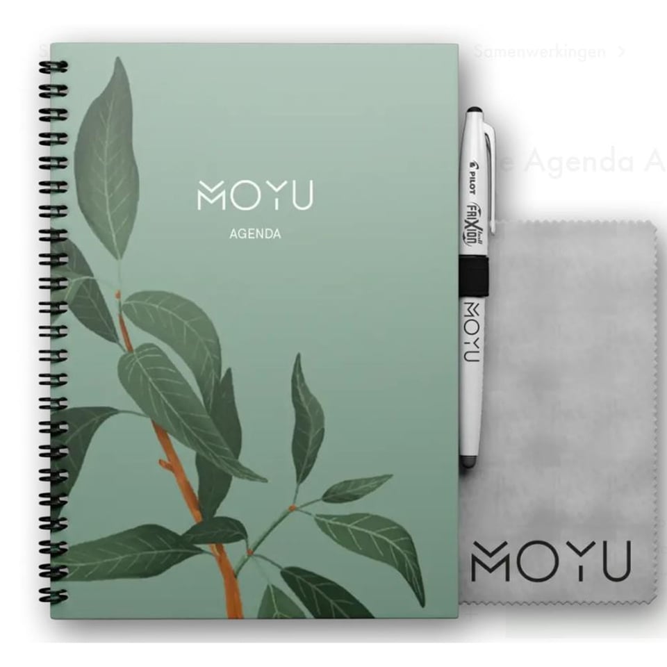 MOYU Agenda Lovely Leaf Steenpapier Uitwisbaar A5 Ringband Agenda