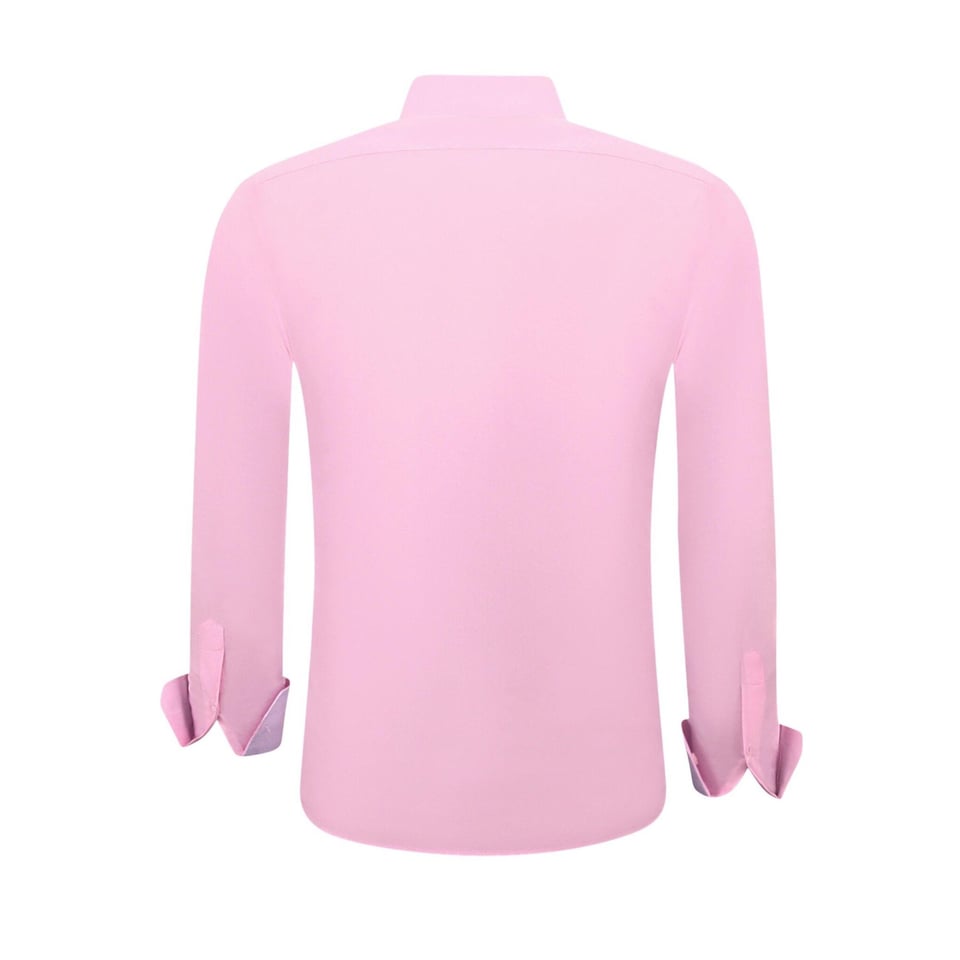 Heren Overhemden Italiaans - Blanco Blouse - 3032 - Roze