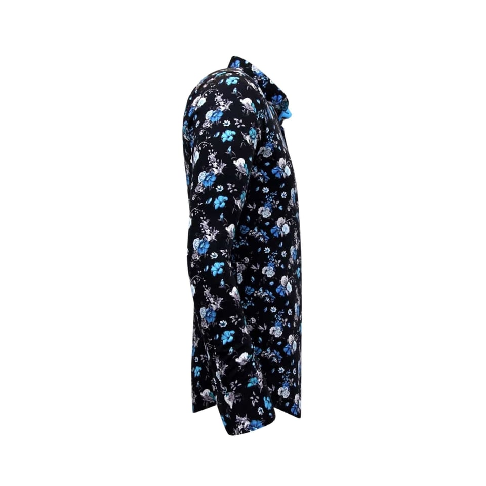 Exclusieve Heren Overhemden Online - 3066 - Blauw/Zwart