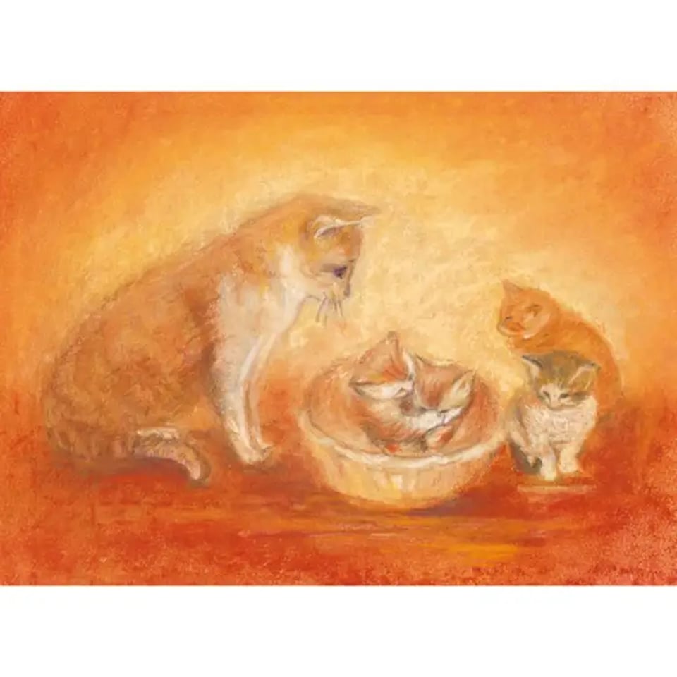 Ansichtkaart Poezen (Marjan Van Zeyl)