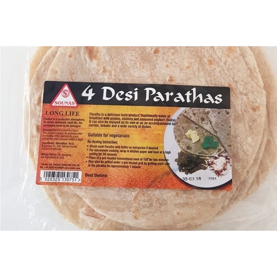 Sounas Desi Parathas 4Pcs