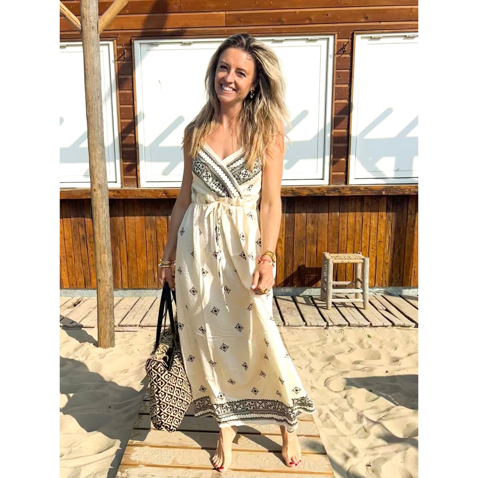 Womans Offwhite Summerdress 80%Cotton