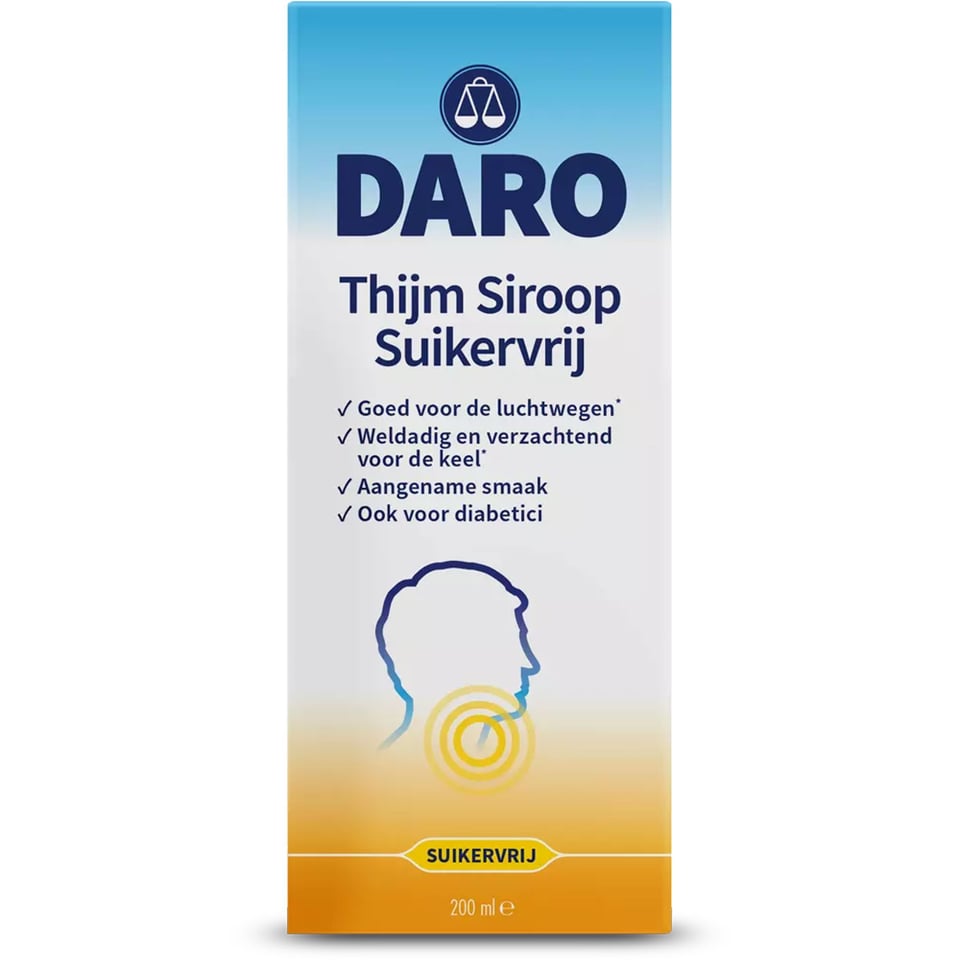 Daro Thijmsiroop Suikervrij 200ml 200