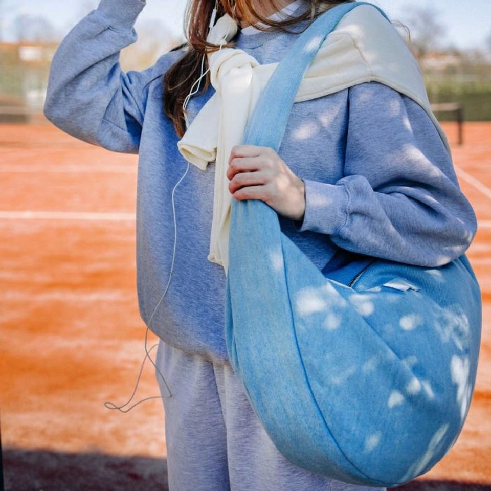 Studio Noos Denim Solid Cross Body Bag Light Blue