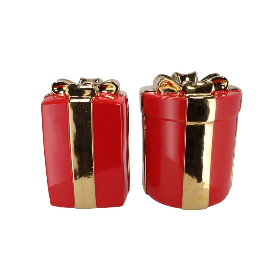 Set: 2 Vaasjes Jolly Kado 11x15cm - in 2 Kleuren