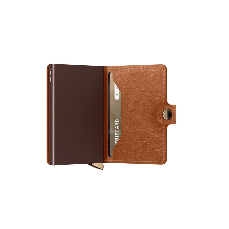 Secrid Miniwallet premium Emboss Lines cognac