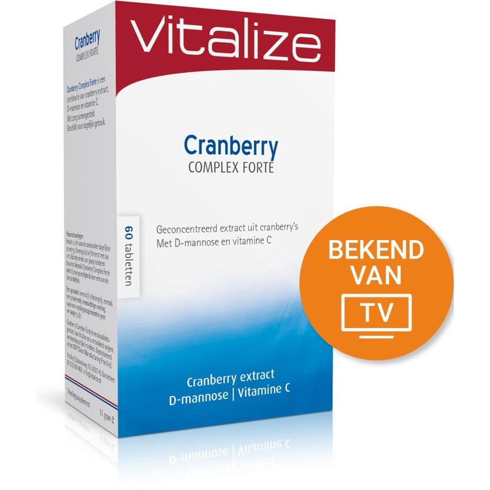 Vitalize Cranberry Complex Forte 60 Tabletten Met D-Mannose en Vitamine C