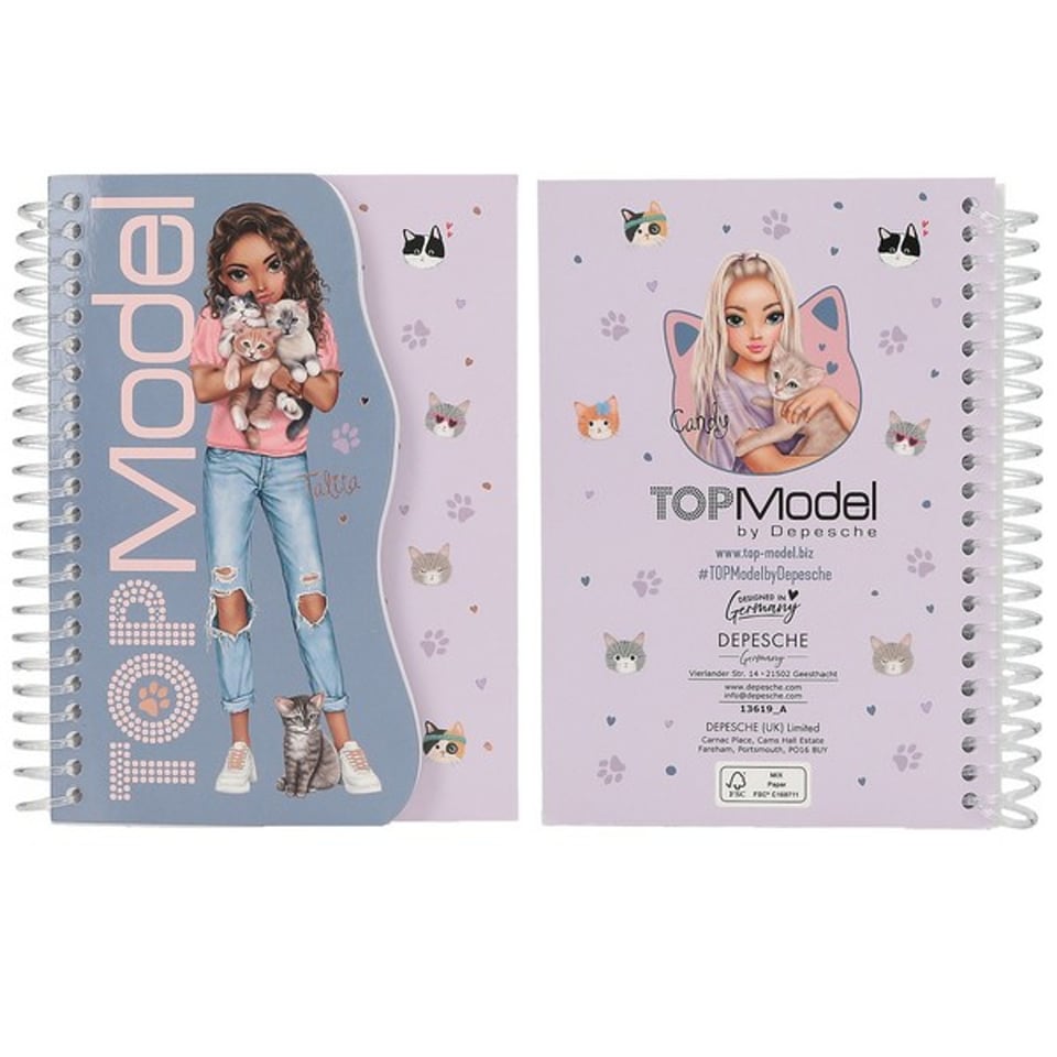 TOPModel Mini Ontwerper en Notitieblok Cat Love