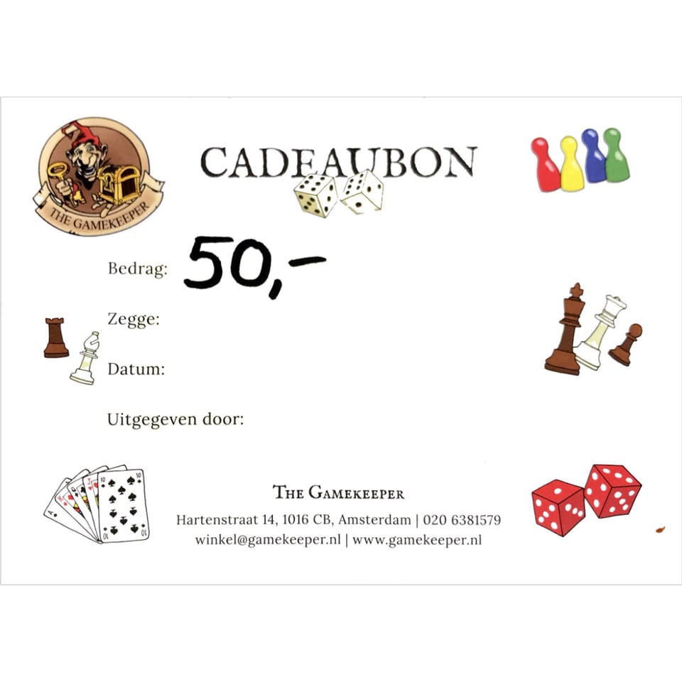 Cadeaubon Gamekeeper 50 Euro