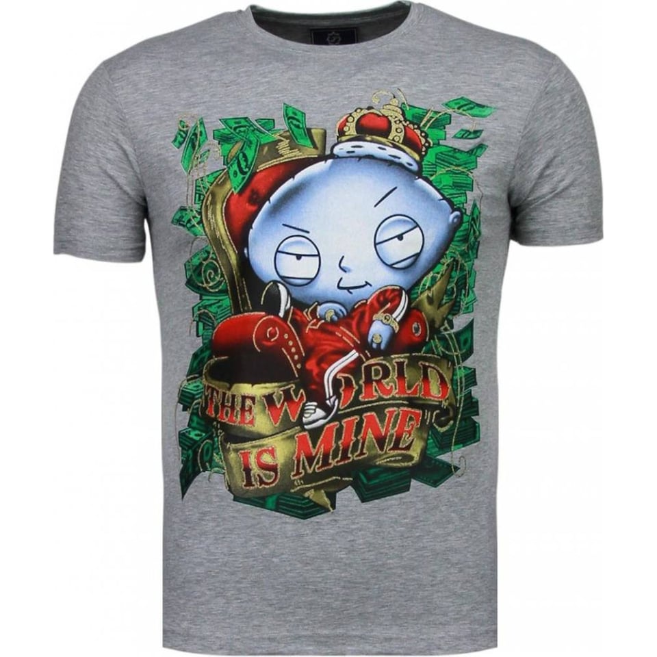 Rich Stewie - T-Shirt - Grijs