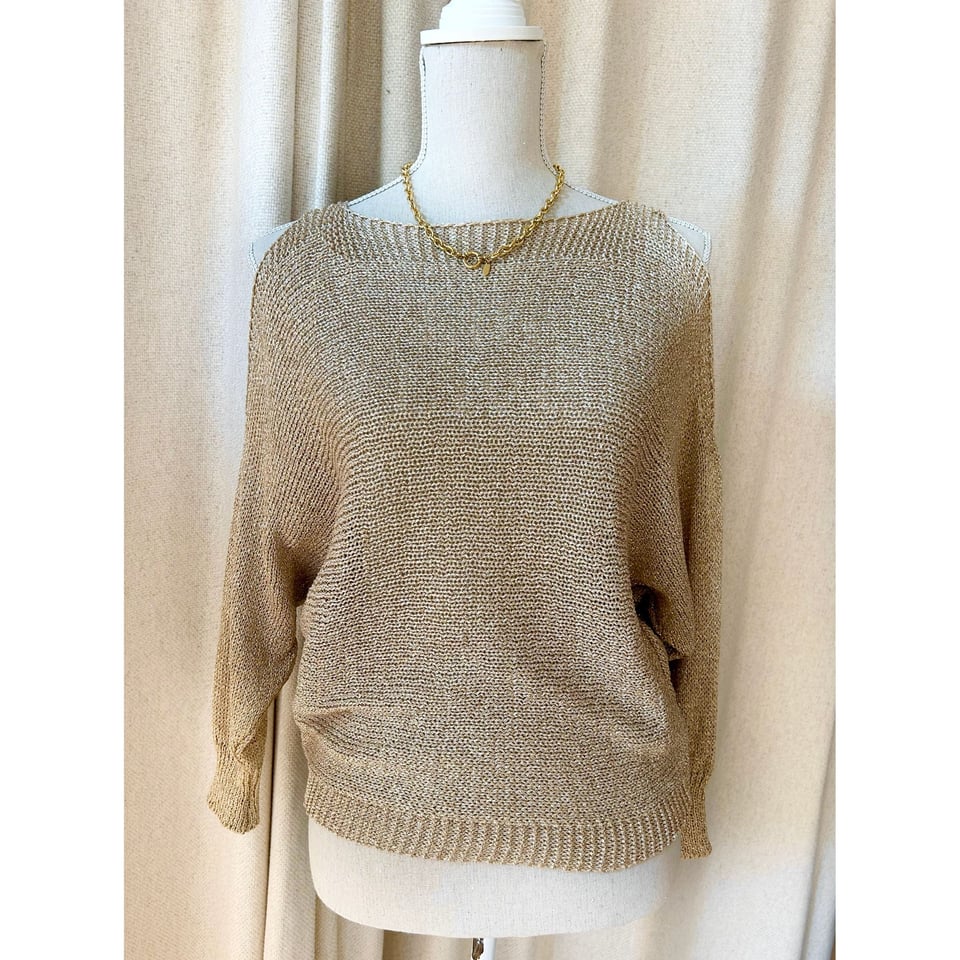 Shoulder cut out Knit - gold - Onesize x