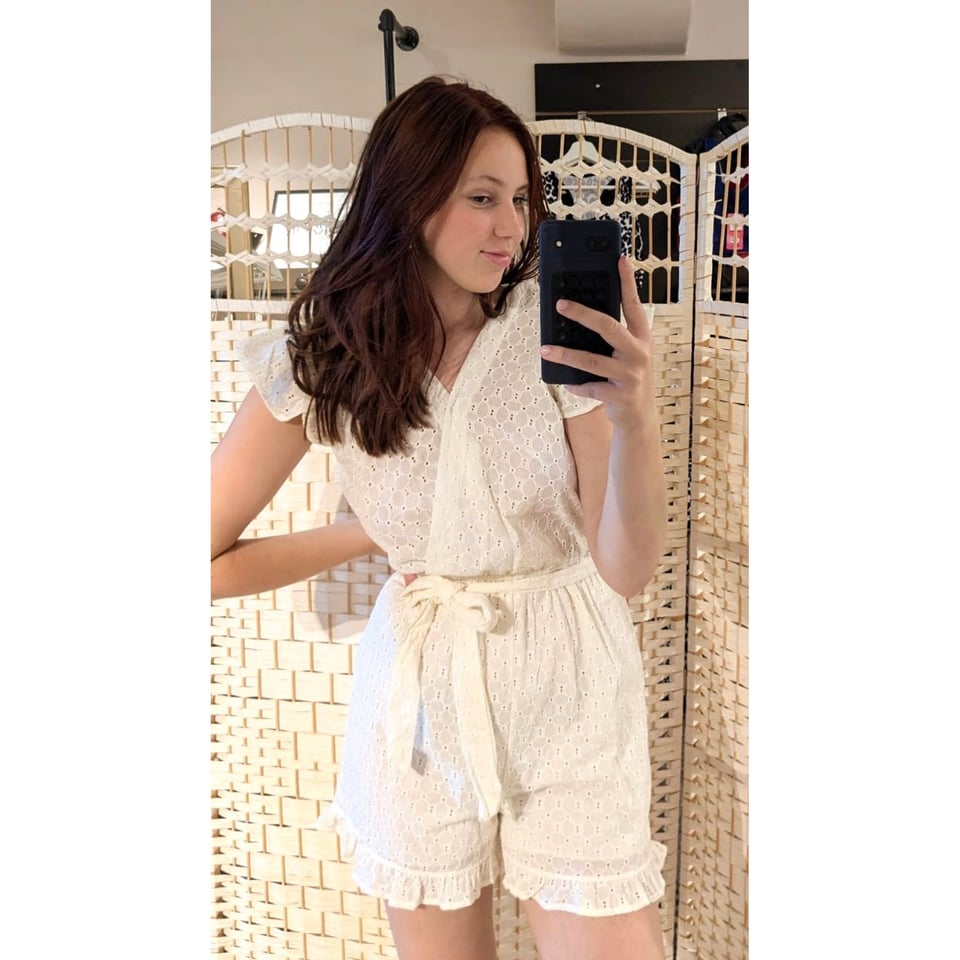 Sale cotton playsuit - Crème