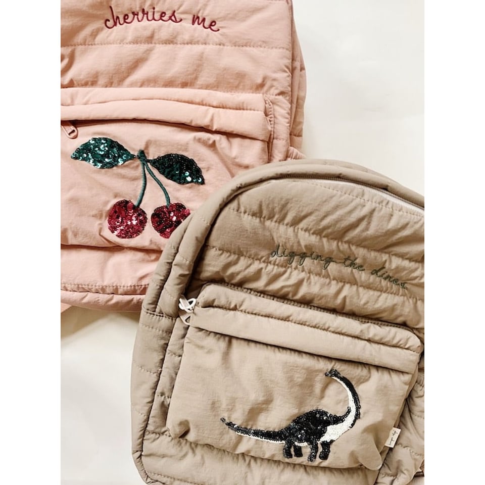 Konges Sløjd Juno Quilted Sequin Backpack Midi Dino