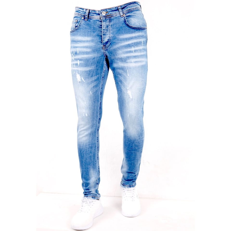 Stoere Jeans Heren Slim Fit Met Stretch - SLM-35 - Blauw