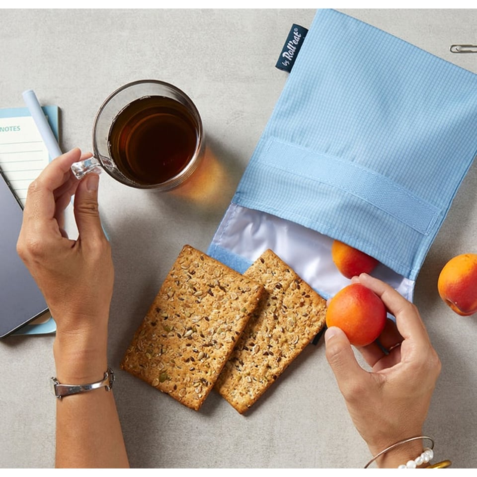 Roll'n Eat Snack 'N Go Boterhamwikkel Active Zilver/blauw