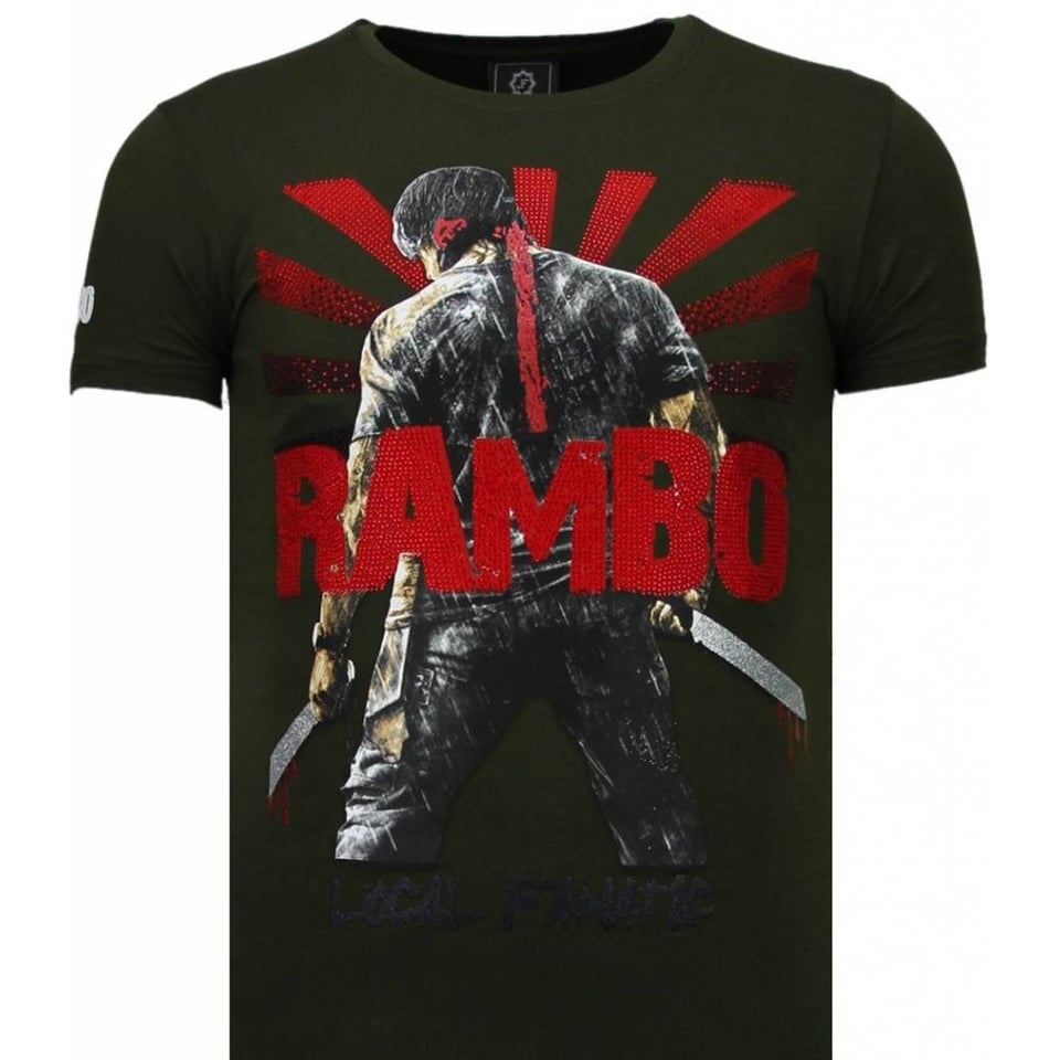 Rambo Shine - Rhinestone T-Shirt - Groen