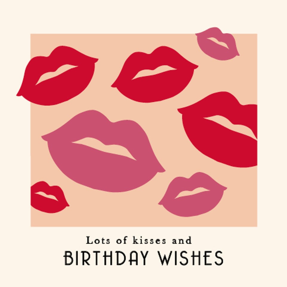 Kaart Leukigheidjes Kisses Birthday Wishes