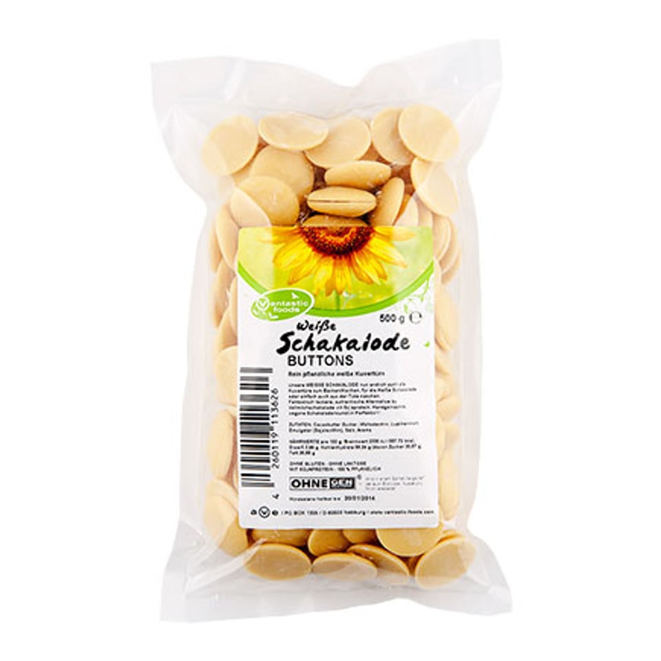 Vantastic Foods Witte Schakalode Buttons, 500G