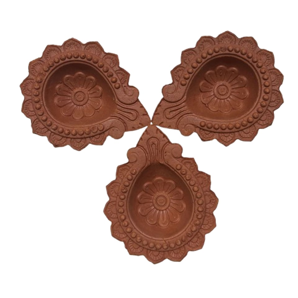 Designer Diya Candle for Diwali Pack of 3 Product No 62