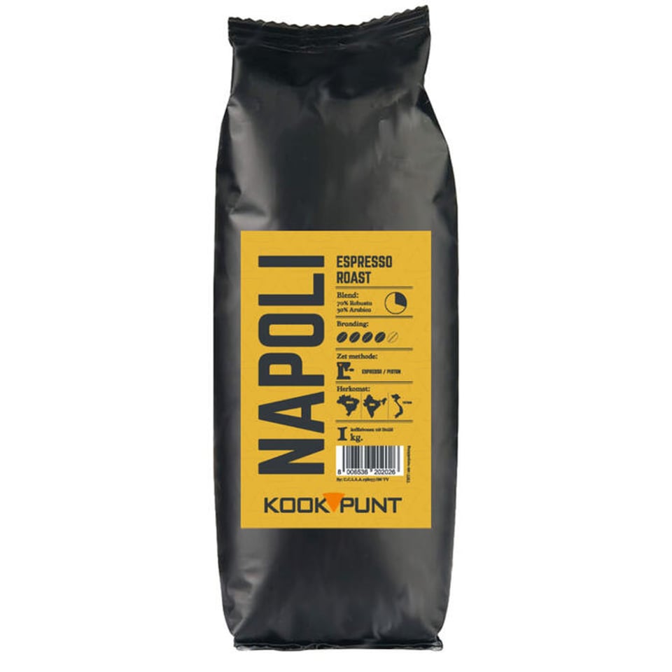 Kookpunt Napoli Koffiebonen, 12kg
