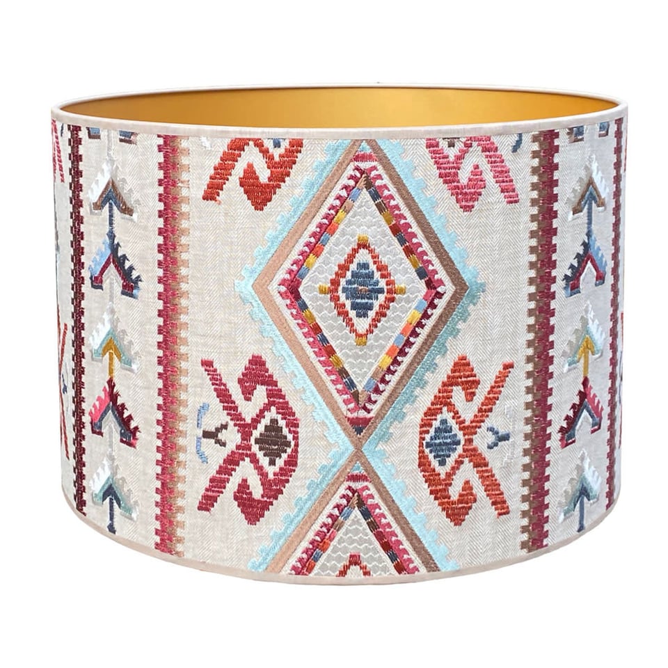 Lampenkap Castille Multicolor Beige 40x30cm Geborduurd
