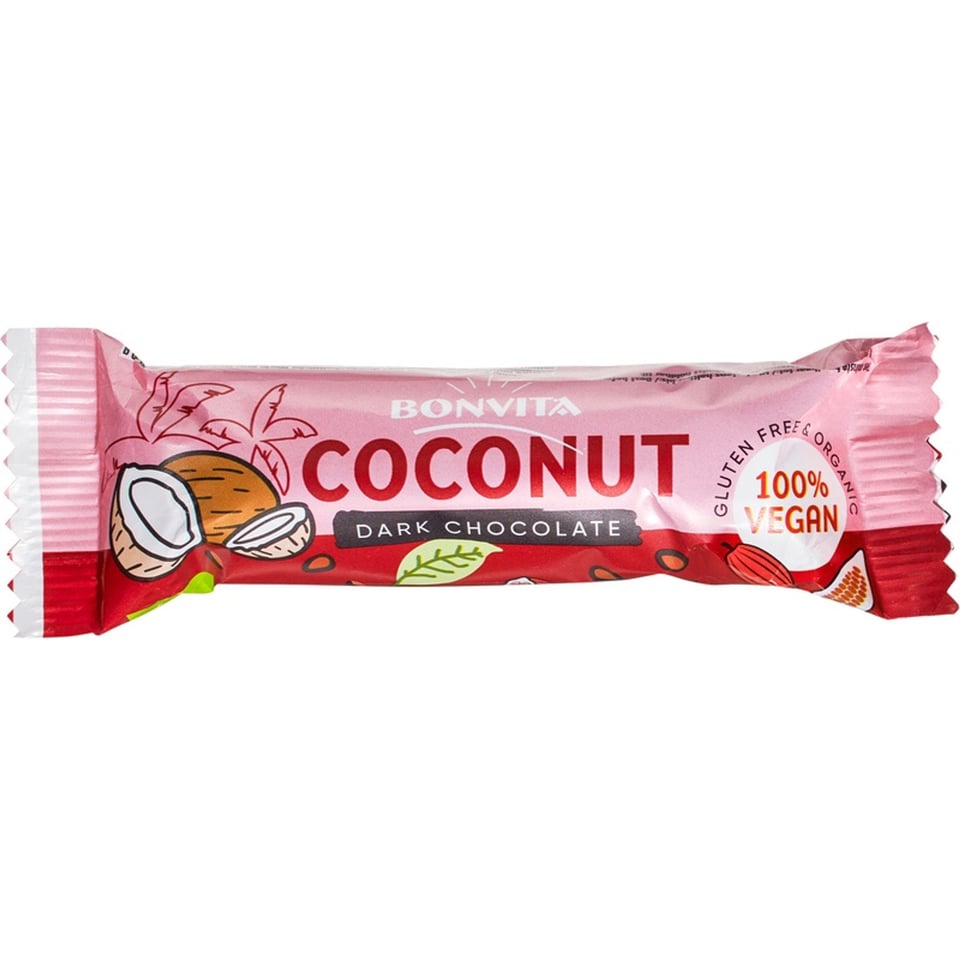 Bonvita Dark Chocolate Coconut Bar 40g