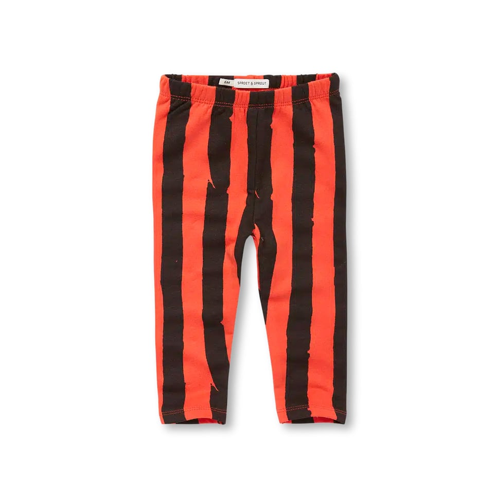 Sproet & Sprout Legging Painted Stripe Tomato