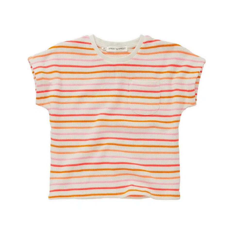 Sproet & Sprout T-Shirt Waffle Stripes Off-White