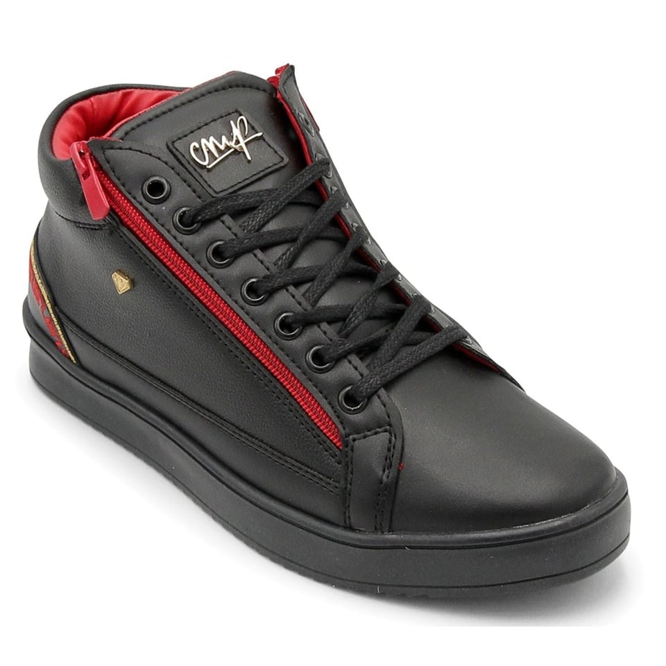 Heren Sneaker - Cesar Black Red- CMS98 - Zwart