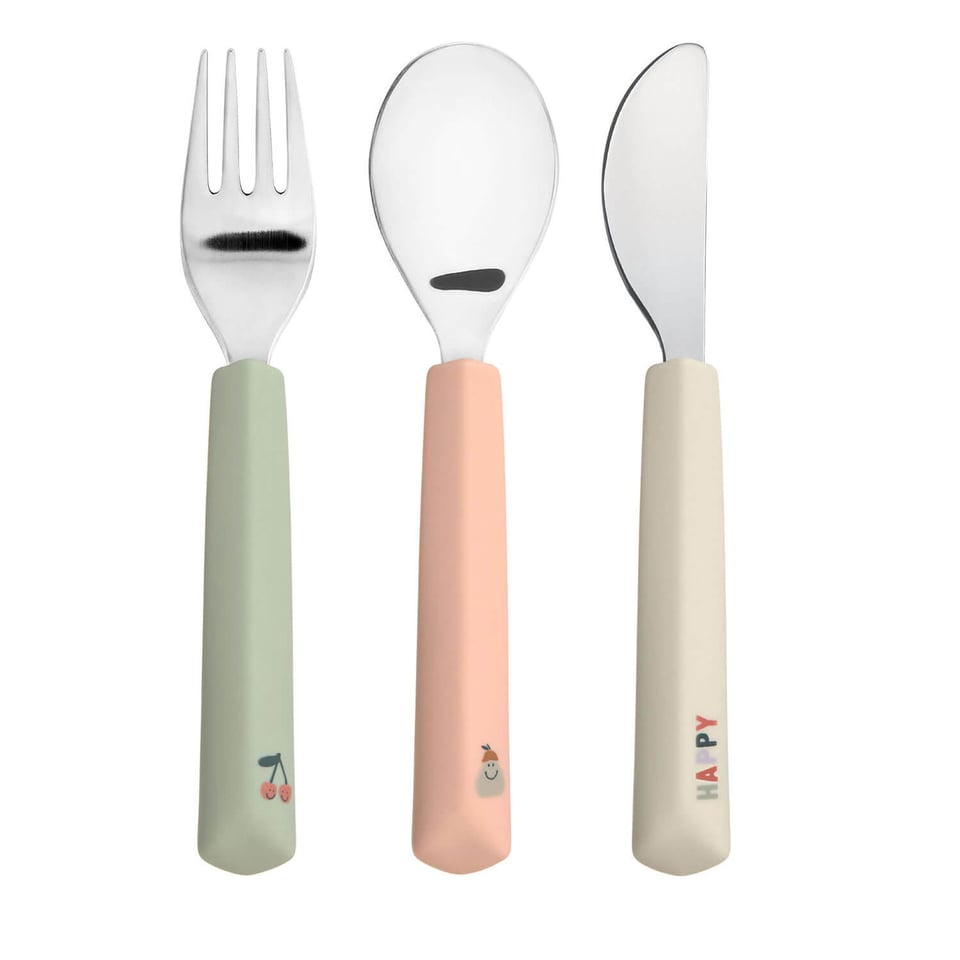 LÄSSIG Cutlery with Silicone Handle 