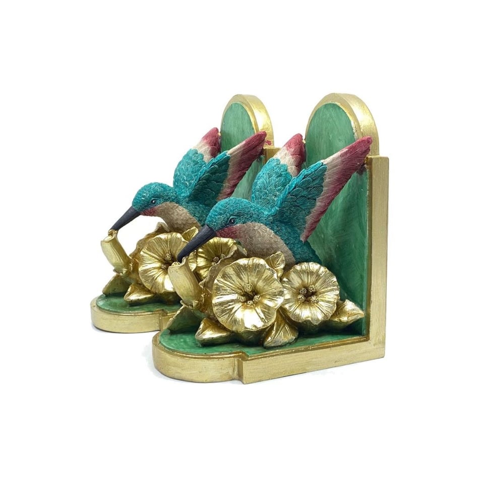 Kandelaar Kolibrie Polyresin S 17,5cm - Kleur: Multi - Maat: 10x9x17 - 5cm