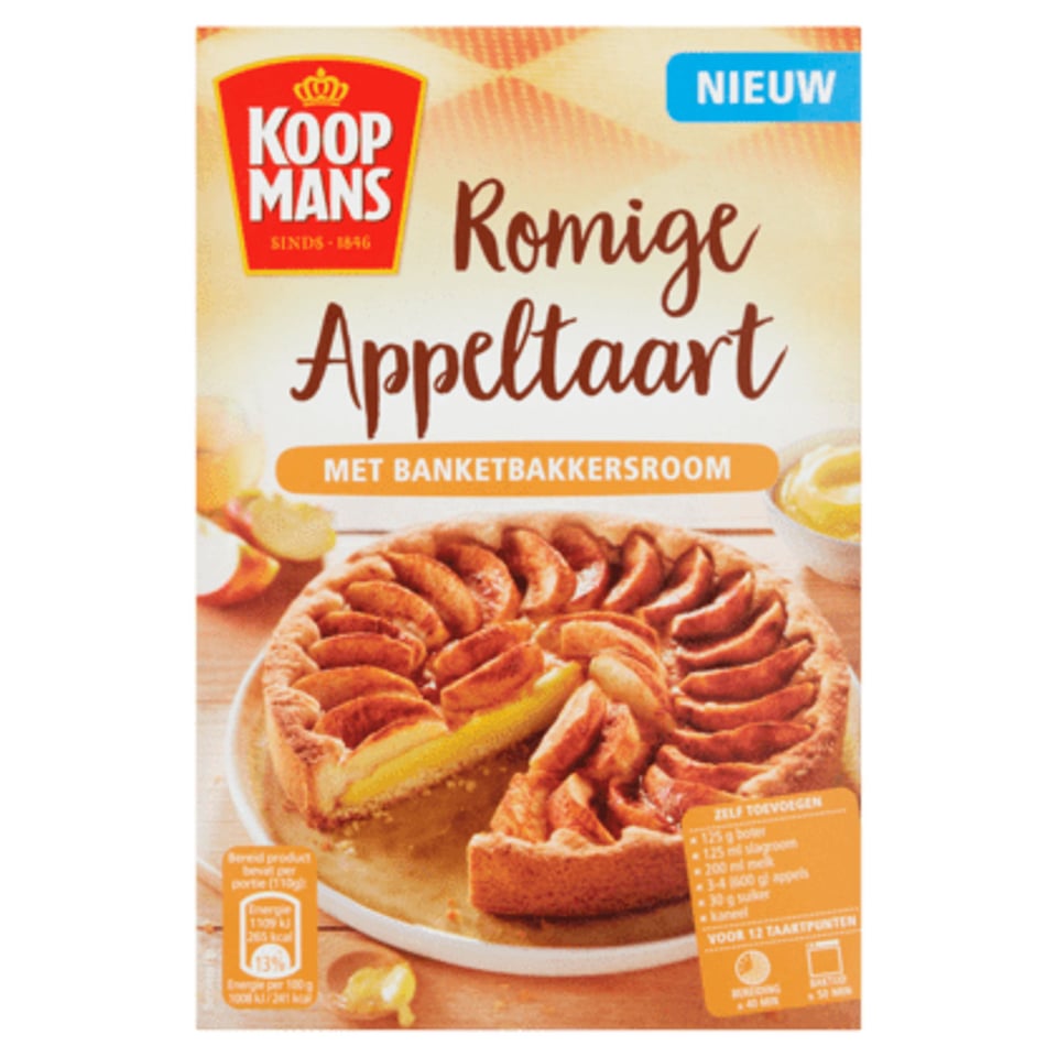 Koopmans Romige Appeltaart Bakmix