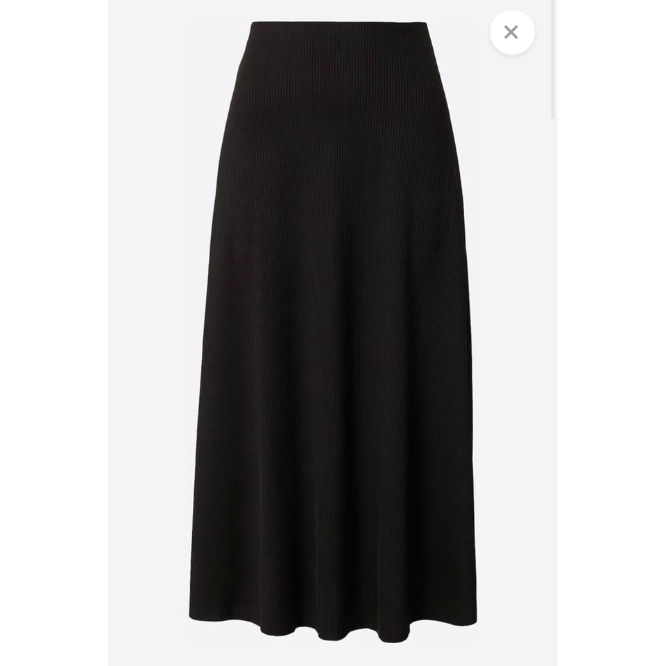 Flowy Skirt midi Length - Black