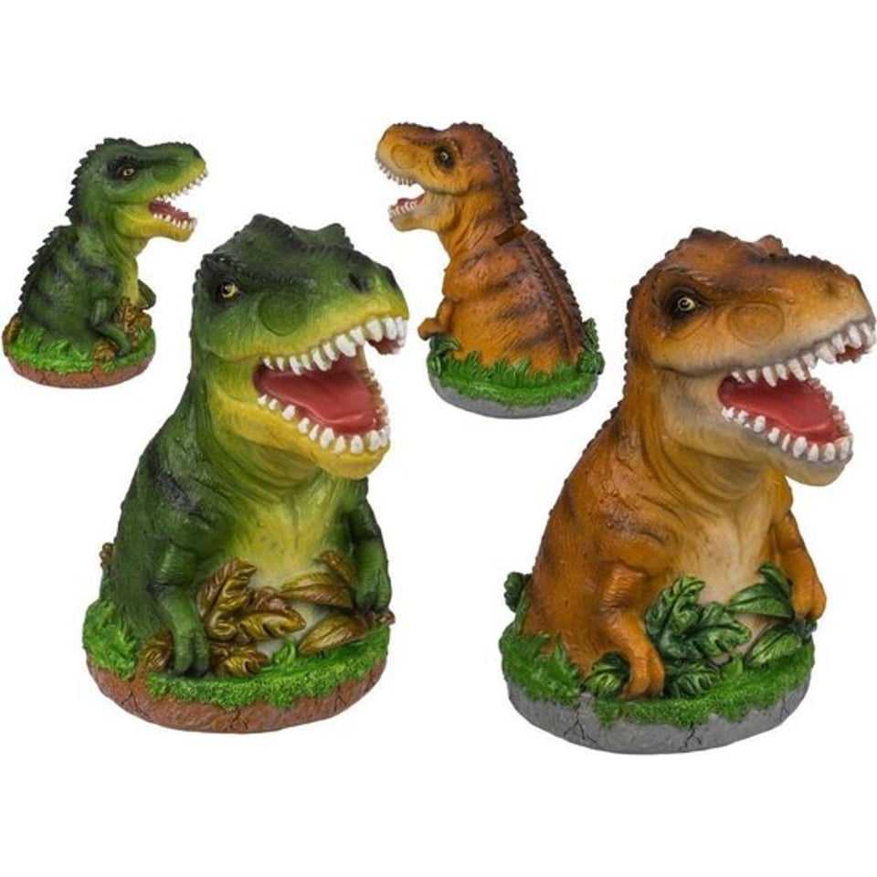 Spaarpot Dino 15 Cm 2 Assorti