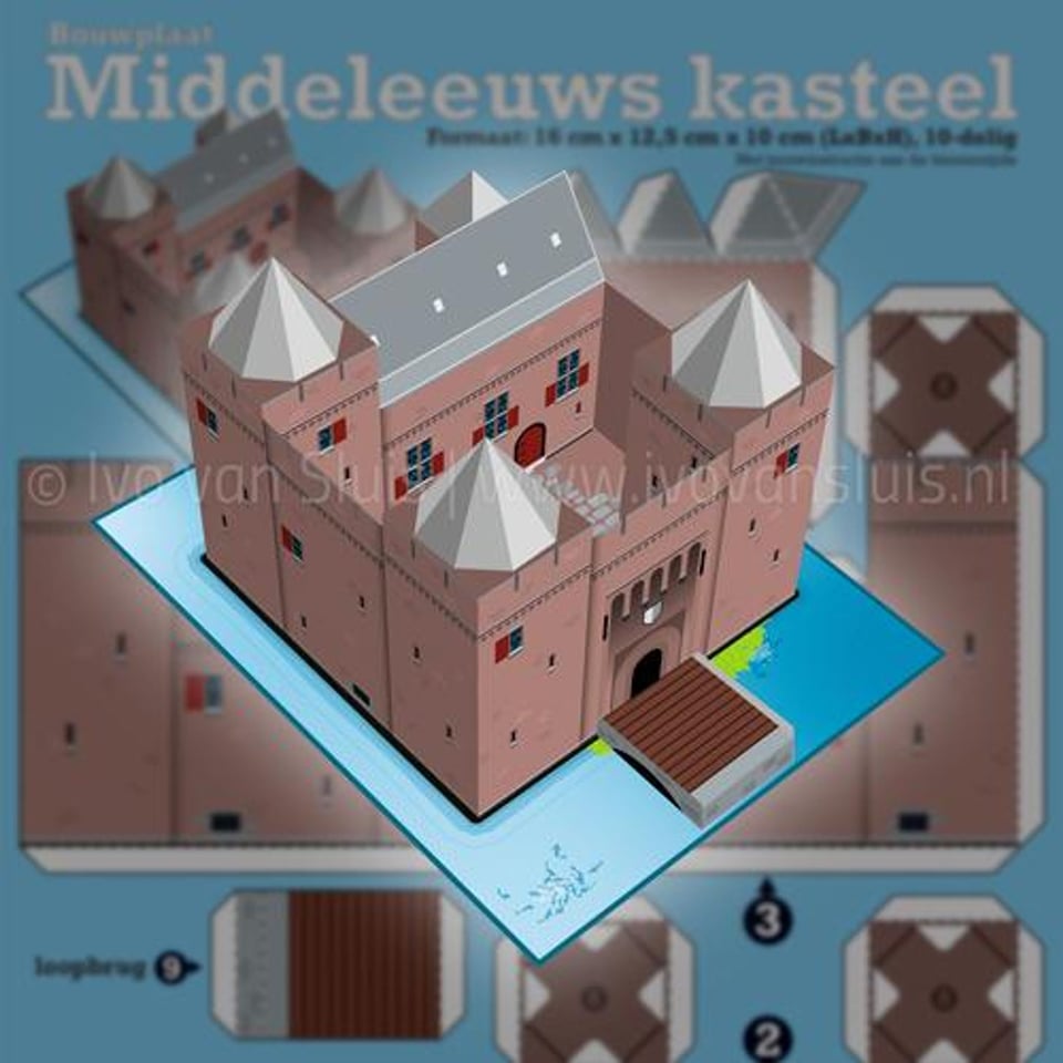 Bouwplaat Middeleeuws Kasteel