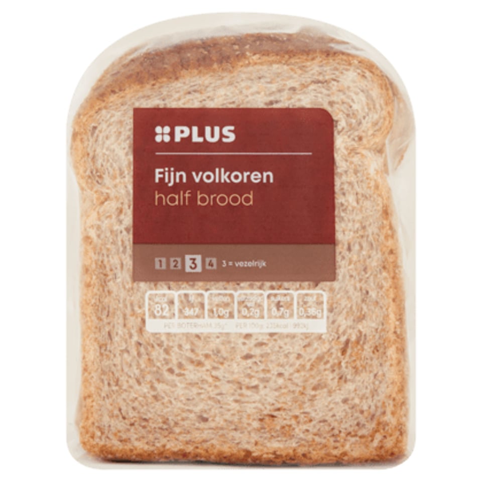 PLUS Rond Fijn Volkoren Half