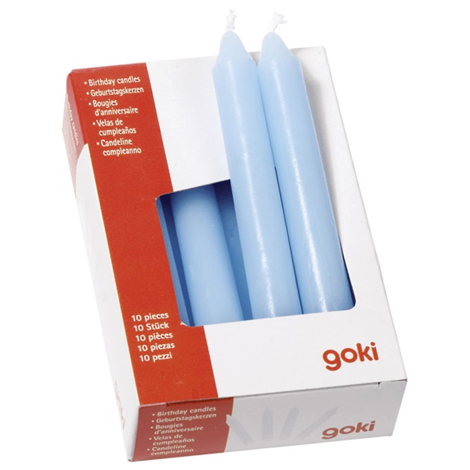 Kerstboomkaarsje Licht Blauw- per Stuk (Goki)