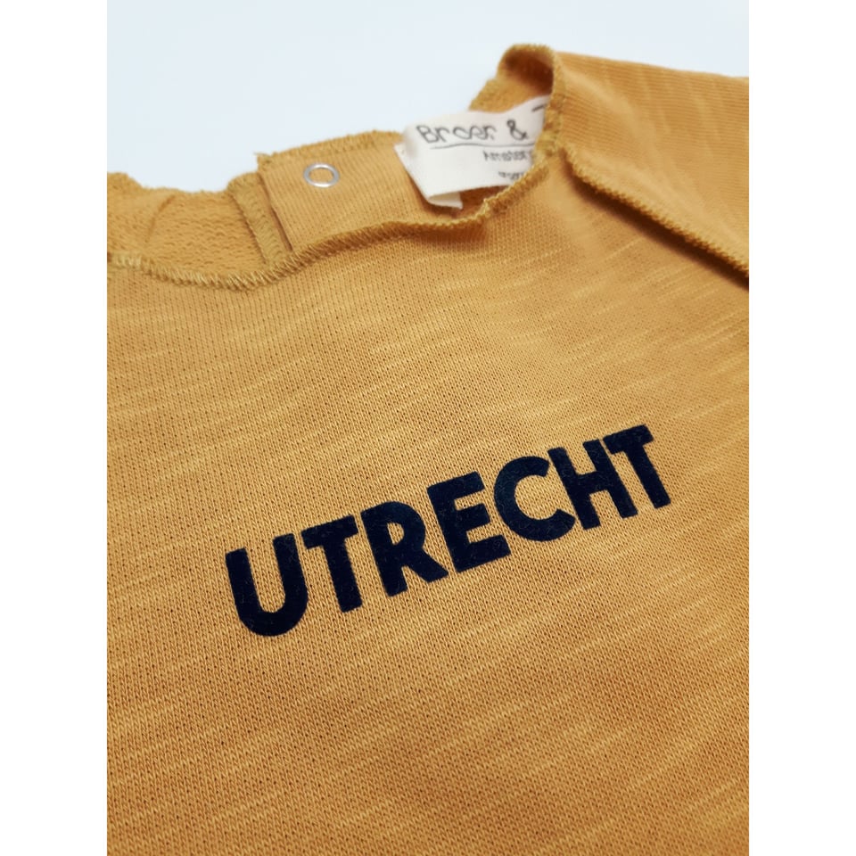 Broer & Zus Utrecht Babypakje 6m Mosterdgeel & Marineblauw