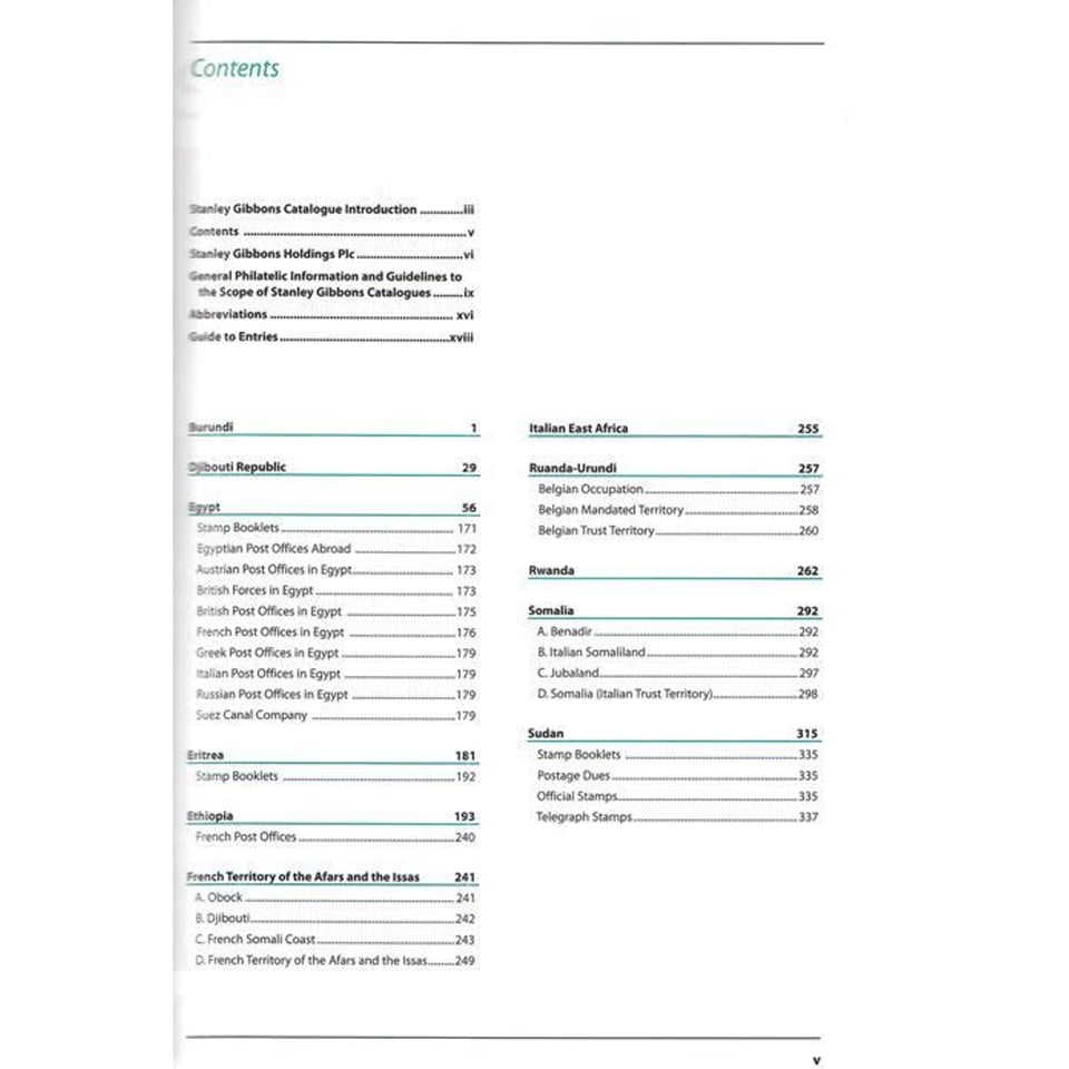 Stamp Catalogue North-East Africa