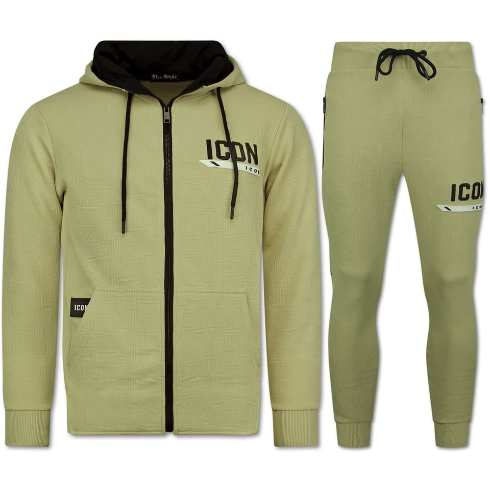 Joggingpak ICON - Trainingspak Heren - Huispak Heren Volwassenen - 3877 - Bruin