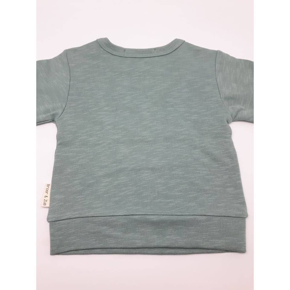 Broer & Zus Utrecht Trui 6m Cactus & Marineblauw