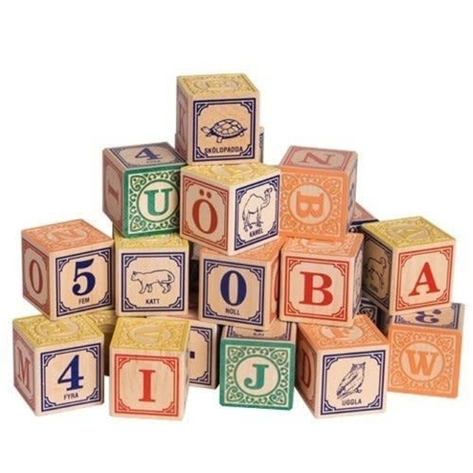 Alfabet Blokken Swedish ABC Blocks 2+