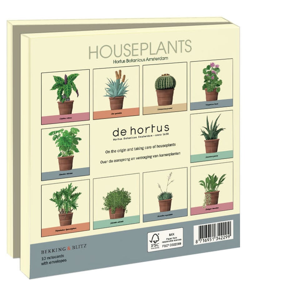 Bekking & Blitz Kaartenmapje De Hortus - Houseplants