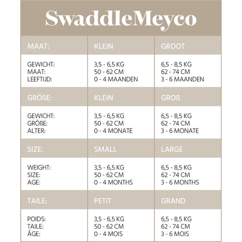 Swaddle Meyco Inbakerdoek 0-3mnd. Forest Animals Sand